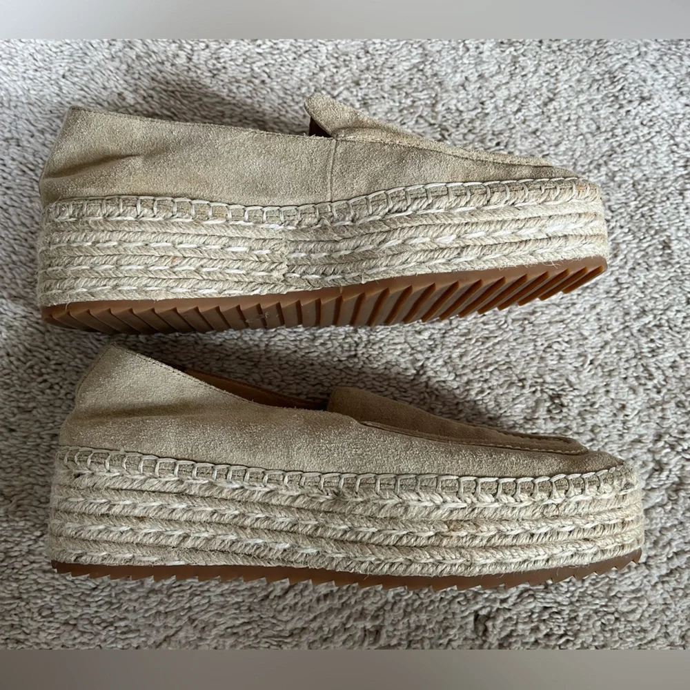 Joie Diana Women's Suede Tan Espadrille Loafers Size 36 1/2 (US Size 6 approx)